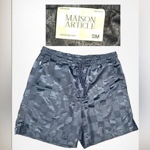 Madison Gray Checkered Men's Swim Shorts